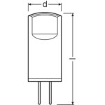 [LVE-4058075622722] Ledvance/Osram Bombilla LED "Special" G4 0,9W 100Lm 2700K 320&ordm; IP20 - Blanco Muy C&aacute;lido - Imagen 4