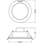[LVE-4058075702929] Downlight LED LEDVANCE   4W 400Lm 6500K 100º IP44 - Imagen 3