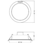 [LVE-4058075702967] Downlight LED LEDVANCE   8W 800Lm 4000K 100&ordm; IP44 - Imagen 3