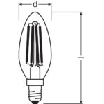 [LVE-4099854065590] Ledvance/Osram Bombilla LED "Classic" E14 4,2W 470Lm 2700K 300&ordm; IP20 Regulable - Imagen 3
