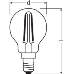 [LVE-4099854069215] Ledvance/Osram Bombilla LED "Classic" E14 2,5W 250Lm 2700K 300&ordm; IP20 - Imagen 3