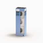 Juego de 3 Aros Empotrables Philips "Donegal" Cuadrado Cromado GU10 - Sin Bombilla - Imagen 5