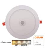 Placa LED Circular 24W - 22W- 20W -18W con Detector de Movimiento - 2700K+CCT - OSRAM CHIP - Imagen 4