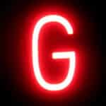 Letra LED Neon G Ancho 100Mm Alto 161Mm Fondo 38Mm - - - Imagen 3
