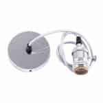Pendel E27 Cable 1000Mm 0,75Mm Tela - Rosetón SC-MPL003 [SC-MPL003]