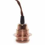 Pendel E27 Cable Trenzado 1000Mm X 0,75Mm de Tela - Rosetón [SC-MPL007] - Imagen 3