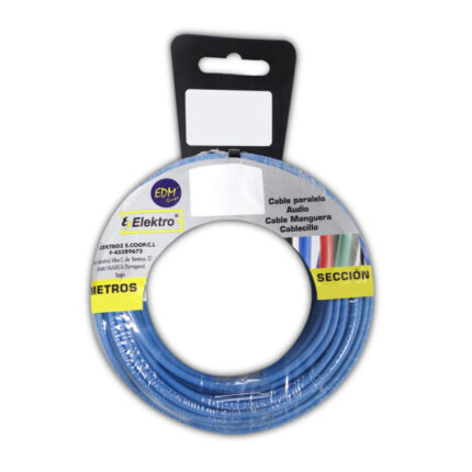 Carrete Cablecillo Flexible 1,5mm Azul 5M Libre de Halógenos [E3-28400]