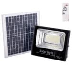 Proyector LED Solar 150W 4000K Panel: 6V/15W Batería: 3,2V/10000MaH Control Remoto [HO-SOLARFL-150W-01-W]