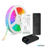 Kit Tira LED 24V RGBIC DIGITAL COB 9W/m | 5 Metros | + Controladora LED SPI + Control Remoto + Fuente de alimentación | IP20