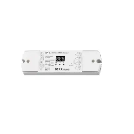 Controlador DMX512 para Tiras LED Monocolor/CCT/RGB/RGBW 12/24V DC