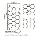 Regleta Led Hexagonal Panel Abeja 600W - Imagen 3