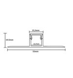 Perfil Aluminio Arquitect&oacute;nico Enrasado en Yeso / Pladur | Para Tiras LED | 2 metros - Imagen 5