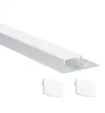 Perfil Aluminio Arquitect&oacute;nico Enrasado en Yeso / Pladur| Una Aleta | Para Tiras LED | 2 metros - Imagen 3