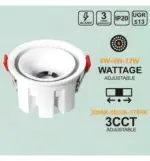 Empotrable LED 6W - 9W - 12W  Bridgelux Chip - UGR11 - 3CCT - CRI +92 - Imagen 4