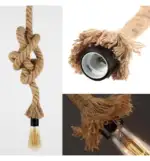 Lámpara Colgante - VINTAGE CUERDA LINO - para E27 - Imagen 5