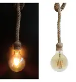 Lámpara Colgante - VINTAGE CUERDA LINO - para E27 - Imagen 7