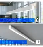 Lámpara lineal LED colgante y superficie 50W | POLARIS BLANCO | Interconexión lineal | 3CCT | 150cm - Imagen 6