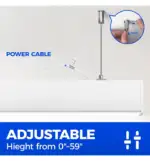 Lámpara lineal LED colgante y superficie 50W | POLARIS BLANCO | Interconexión lineal | 3CCT | 150cm - Imagen 7