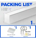 Lámpara lineal LED colgante y superficie 50W | POLARIS BLANCO | Interconexión lineal | 3CCT | 150cm - Imagen 8