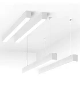 Lámpara lineal LED colgante y superficie