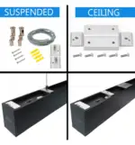 L&aacute;mpara lineal LED colgante y superficie 20W | POLARIS | Interconexi&oacute;n lineal | 3CCT | 60cm - Imagen 8