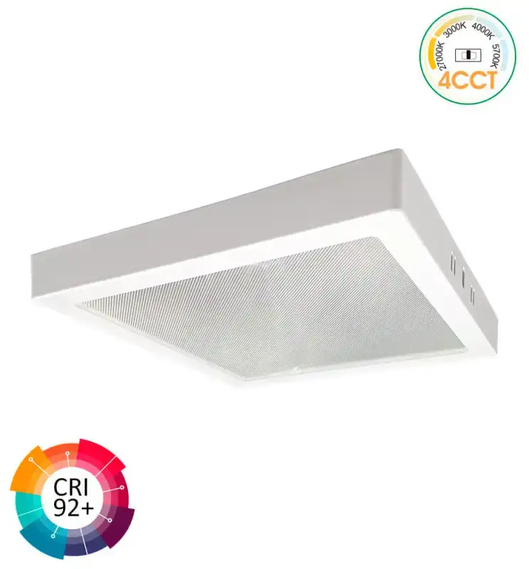 plaf&oacute;n led superficie cuadrado 24w