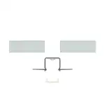 Perf&iacute;l Aluminio KIMERA-"MOSSO" Anodizado Plata con Difusor Opal , Tapones y Clips Sujecci&oacute;n 2,02M - Imagen 4