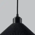 L&aacute;mpara Colgante "Colt" Color Negro/Flor&oacute;n Negro/Cable Negro - Imagen 3