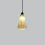 L&aacute;mpara Colgante "Lindor" Color Blanco/Flor&oacute;n Negro/Cable Negro - Imagen 5