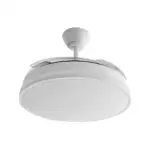 Ventilador Dc Guerrero Función Verano-Invierno 44w Blanco 4 Aspas 107d 4900lm 3500-4000-6500k  Remoto y Temporizador - Imagen 3