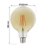 Bombilla LED Filamento Vintage 8W E27 G125 - Dimmable - Imagen 6