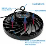 Campana Industrial LED 80W-100W-150W-200W - UFO - CHIP LUMILEDS