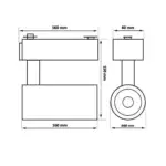 Foco LED 30W BRAGA Blanco Carril Monof&aacute;sico - CCT - CRI+90 - 40&ordm; - Imagen 10