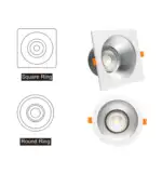 Foco Downlight LED Cuadrado 60W GXtronic | 3CCT | CRI+92 | IP65 | Corte &Oslash;205mm - Imagen 9