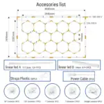 L&aacute;mpara LED hexagonal - 6000K - 14 hex&aacute;gonos 44cm + Rect&aacute;ngulo 500cm - Imagen 5