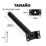 Soporte recto 49cm para farola 58mm para poste o pared - Imagen 5