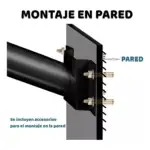 Soporte recto 49cm para farola 58mm para poste o pared - Imagen 7