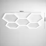 Lámpara LED Hexagonal Panel de Abeja | ARTISTIC SMD2835 OSRAM CHIP | L120CM - Imagen 9
