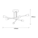 L&aacute;mpara de Techo "Makurdi"   [BX3-OPV-521SHN1132] - Imagen 4