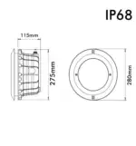 Pack L&aacute;mpara LED 45W G53 DC12V + Housing Carcasa Empotrable Para Piscinas | PAR56 | IP68 - Imagen 9
