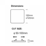 Downlight LED Cuadrado 6W 9W 12W Frameless 4CCT | Ajustable 50-100mm | Blanco | CRI92 - Imagen 8