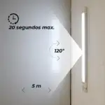 Regleta para Armarios 1,15W 71Lm USB-C 2,6-5V Sensor Inteligente CCT - Imagen 5