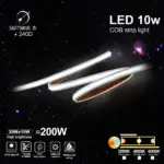 Tira LED COB 220V | 240 LED/m | 20M | 1200Lm/M |10W/M | CRI90 | IP65 - Imagen 8