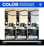 L&aacute;mpara LED colgante Rectangular 220W | POLARIS | 3CCT | 180x150cm - Imagen 6