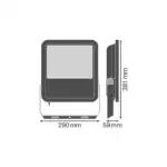 Proyector LED Ledvance, foco de 125 W, 13750 lm, 3000 K, 100 x 100º, IP65 - Imagen 3