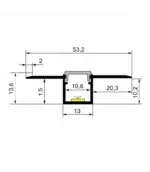 Perfil Aluminio Flexible para empotrar en Yeso o Pladur - Imagen 7