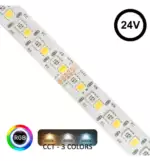 Tira LED 24V RGB+CCT 10 Metros 216 LED/m SMD3535+2835 18W/m IP20 - Imagen 2