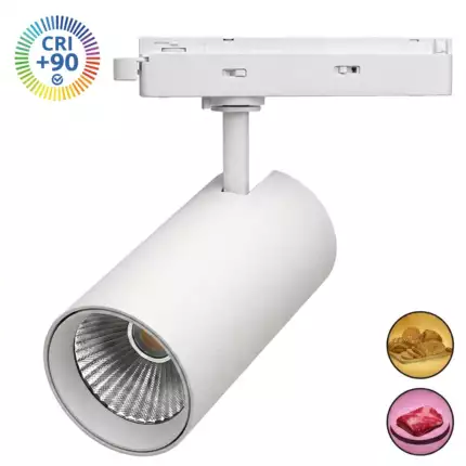 Foco LED Carril Monof&aacute;sico 28W-40W NEW MAYA CRI+92 Bridgelux | No Flicker | Panader&iacute;a y Carnicer&iacute;a