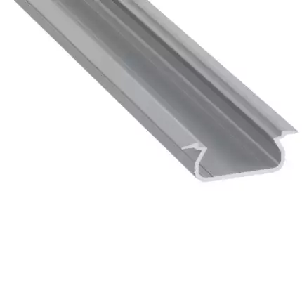 Perf&iacute;l Aluminio KIMERA-SELDE Anodizado Plata con Difusor Opal y Tapones 2,02M