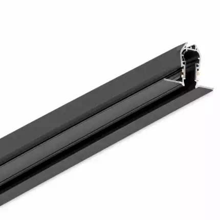 Carril 10mm Empotrado 2M Acabado Negro